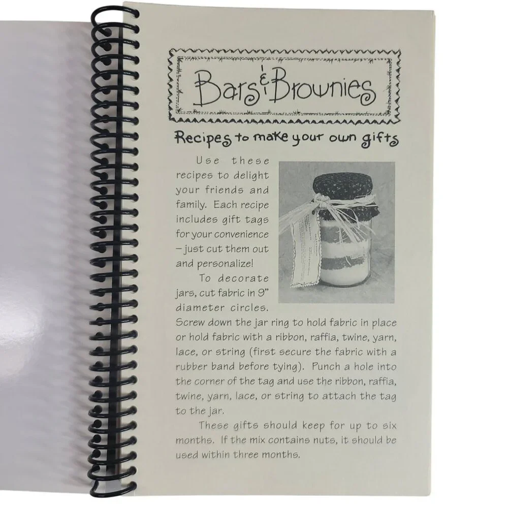 Gifts In A Jar Cookbooks Lot Of 2 Bars Brownies Cookie Homemade Holiday VTG 2001